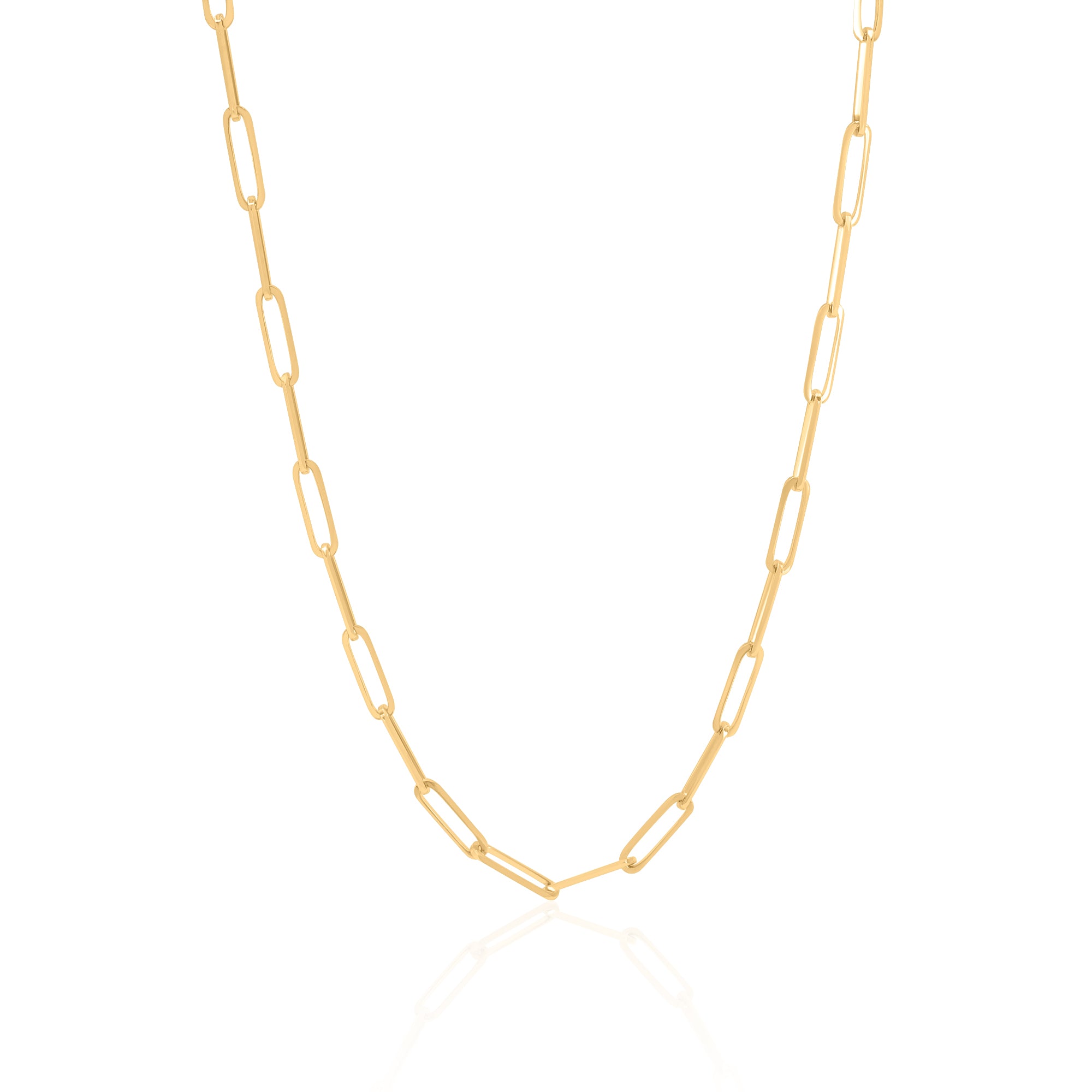 Gold Dainty Thin Paperclip Chain Necklace