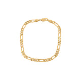 Gold Medium Vintage Figaro Chain Bracelet