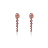 Gold Multi Bezel Diamond Drop Earring