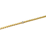Gold Round Single Bezel Diamond Bracelet