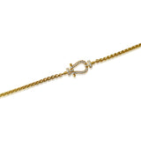 Gold Diamond Horsebit Chain Bracelet