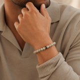 Jasper & Blue Sapphire Rondelle Beaded Bracelet