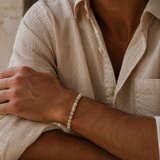 Jasper Diamond Rondelle Beaded Bracelet