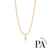 Paola x Monisha Gold Plated Lab Grown Pear Necklace