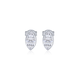 Gold Lab Diamond Marquise Bezel Stud Earring