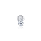 Gold Lab Diamond Mini Pear Prong Stud Earring