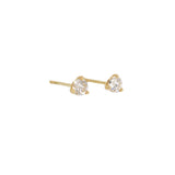 14KT Yellow Gold Diamond Prong Earrings- Monisha Melwani Jewelry
