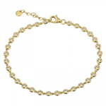 Gold Full Bezel Diamond Bracelet - 14kt Gold - Monisha Melwani Jewelry