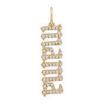 Gold Diamond MAMA Pendant-14kt Gold-Monisha Melwani Jewelry