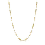 Gold Multi Mother of Pearl Rectangle Necklace - 14kt Gold - Monisha Melwani Jewelry