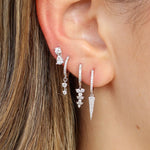 Gold Diamond Spike Hoop Earring by Monisha Melwani - Fine Jewelry