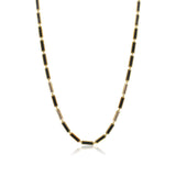Gold Black Onyx Rectangle Necklace - 14KT Gold - Monisha Melwani Jewelry
