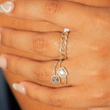 Gold Diamond Cuban Link Ring