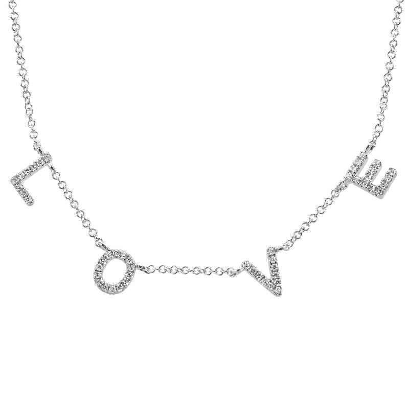 Diamond Love Necklace - 14KT Gold - Monisha Melwani Jewelry