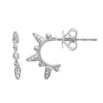 Gold Triple Diamond Spike Stud Earring - 14kt Gold - Monisha Melwani Jewelry