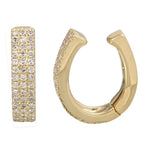 Gold Three Diamond Row Cuff - 14KT Gold - Monisha Melwani Jewelry 