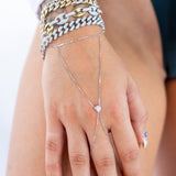 Gold Diamond Bezel Hand Bracelet
