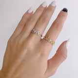 Diamond Script Love Ring - 14KT Gold - Monisha Melwani Jewelry  