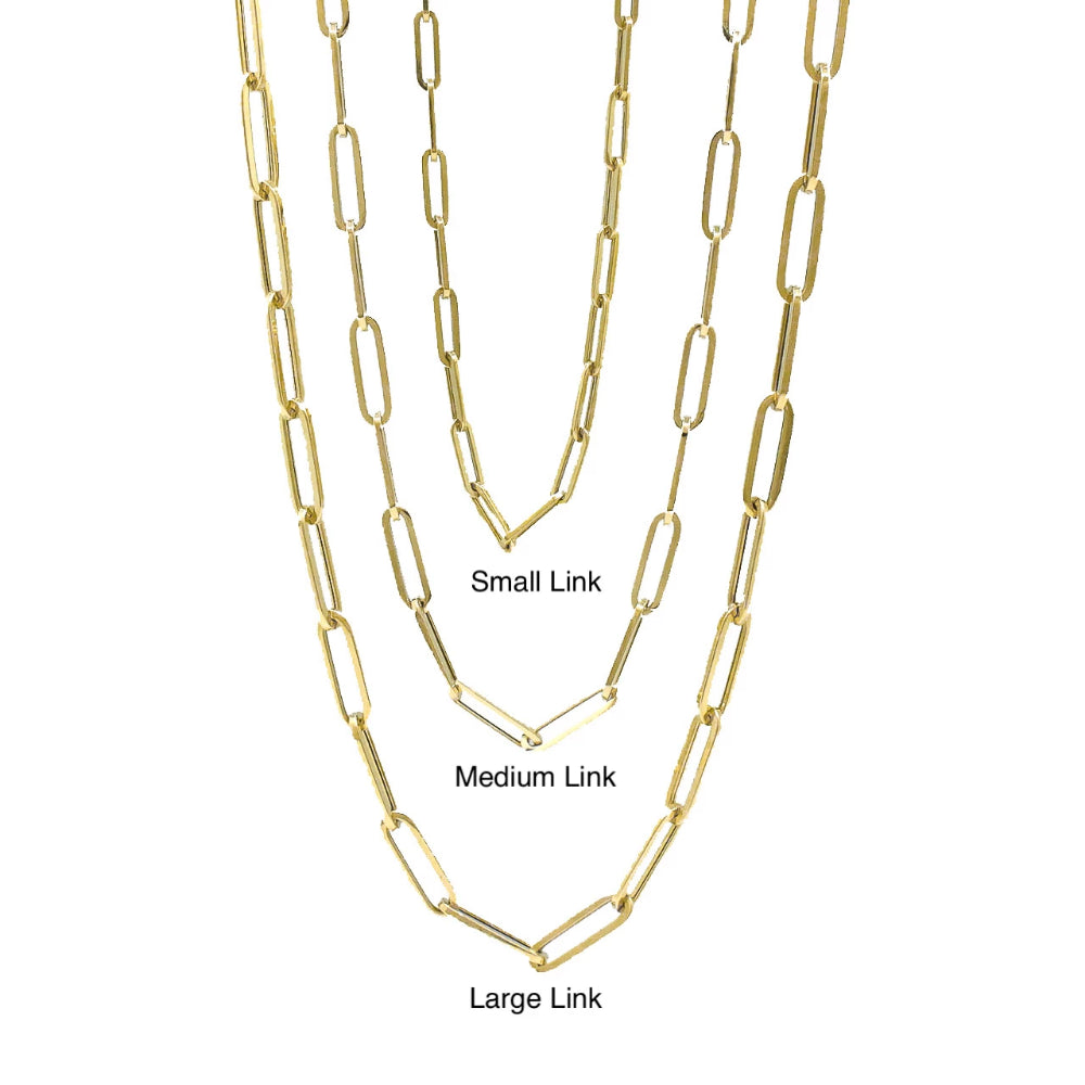 Gold Medium Link Chain Necklace by Monisha Melwani Fine Jewelry
