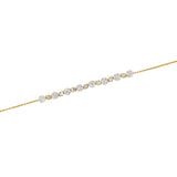 Gold Round and Baguette Diamond Bracelet - 18KT Gold - Monisha Melwani Jewelry