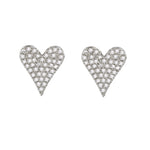 Gold Diamond Pave Heart Earring - 14KT Gold - Monisha Melwani Jewelry