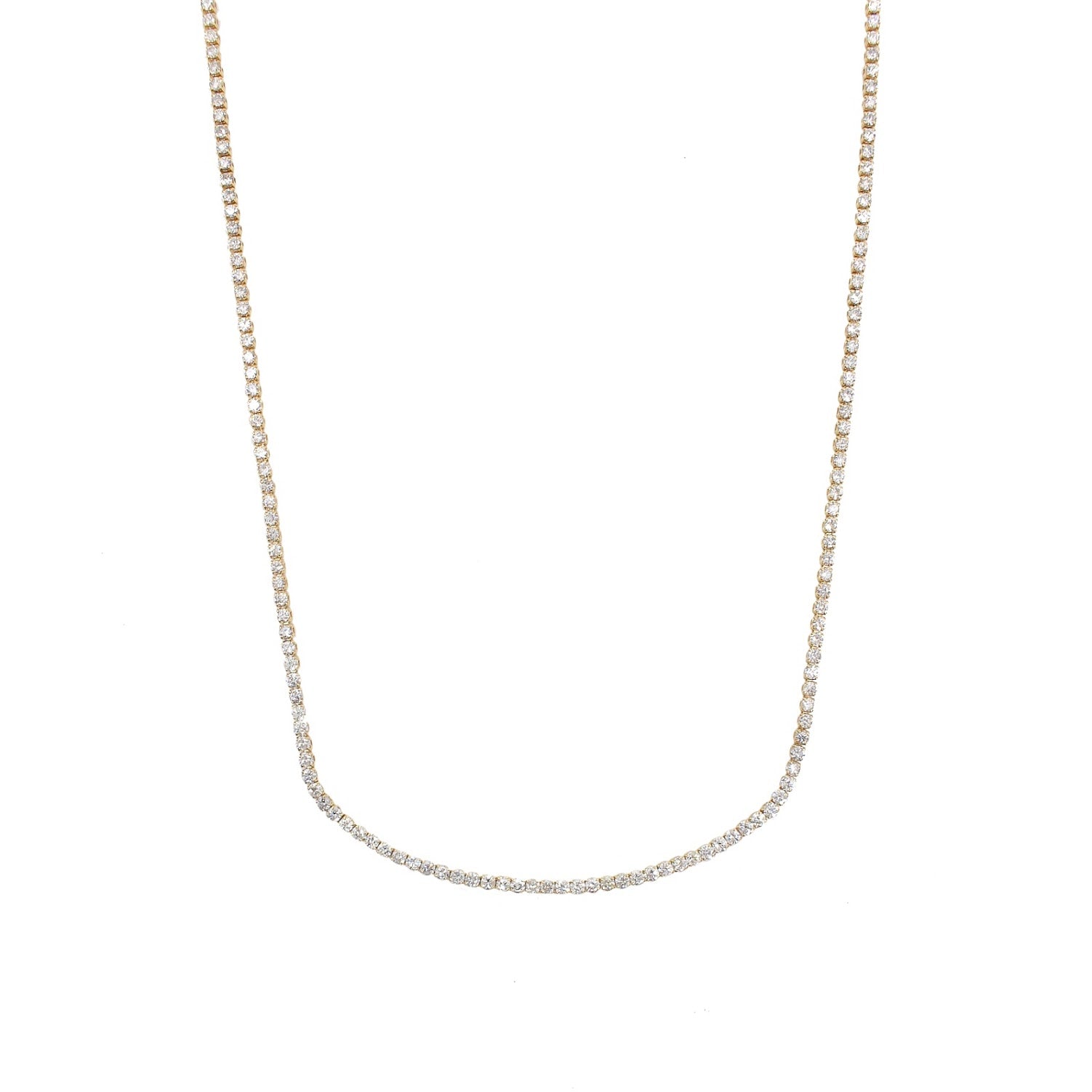 Gold Diamond Tennis Necklace by Monisha Melwani - Fine Jewelry