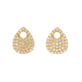 Gold Diamond Pear Earring Charm - 14kt Gold - Monisha Melwani Jewelry