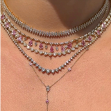 Gold Diamond Illusion Marquise Choker Necklace