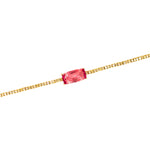 Gold And Pink Sapphire Diamond Bracelet - 14kt Gold - Monisha Melwani Jewelry