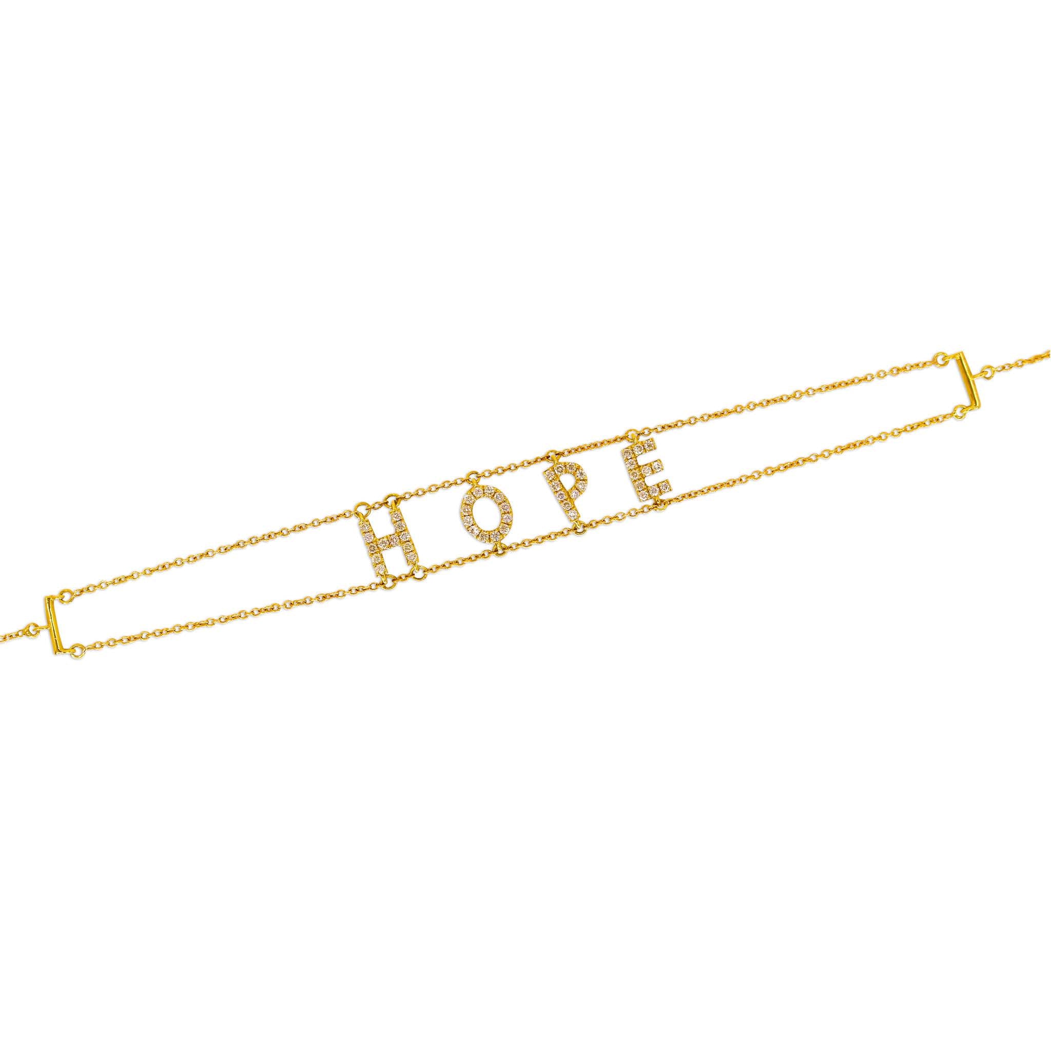 Gold Open Hope Bracelet - 18kt Gold - Monisha Melwani Jewelry