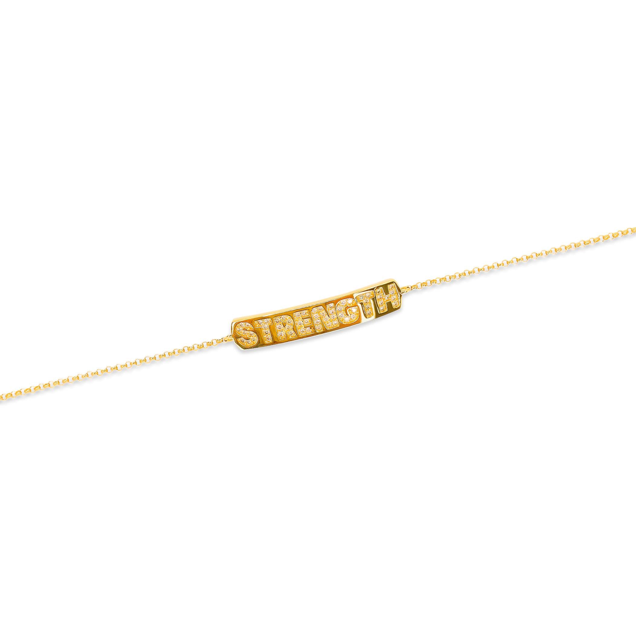 Gold Strength Bracelet - 14kt Gold - Monisha Melwani Jewelry
