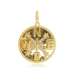 Gold Diamond Star Compass Pendant - 14kt Gold - Monisha Melwani Jewelry