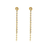 Gold Multi Bezel Diamond Drop Earrings