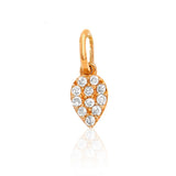 Gold Pave Diamond Mini Pear Charm