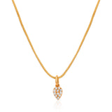 Gold Pave Diamond Mini Pear Charm