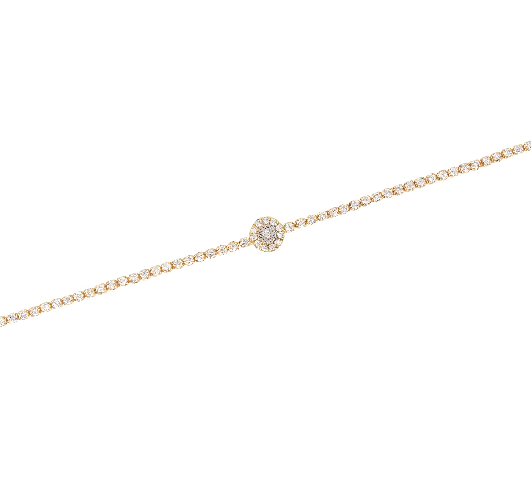 Round Diamond Tennis Bracelet - 18KT Gold - Monisha Melwani Jewelry