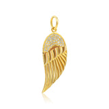Gold Diamond Wing Pendant