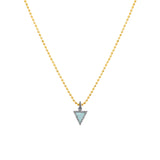 Sterling Silver Blue Enamel Triangle Charm Pendant