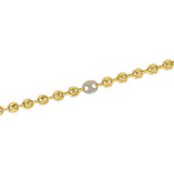Gold Diamond Puff Link Bracelet