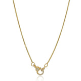 Gold Diamond Clasp Snake Chain Necklace