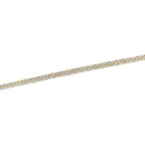 Gold Two Tone Diamond Cuban Link Bracelet
