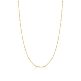 Gold Dainty White Enamel Chain Necklace