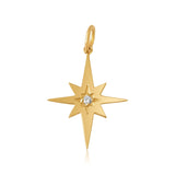 Gold Diamond Starburst Pendant