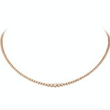 Gold Graduated Buttercup Diamond Necklace - 18KT Gold - Monisha Melwani Jewelry