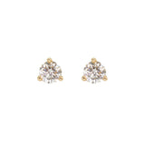 14KT Yellow Gold Diamond Prong Earrings- Monisha Melwani Jewelry